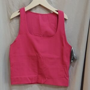 DSG Vibrant Pink Crop Tank Top Size Large
